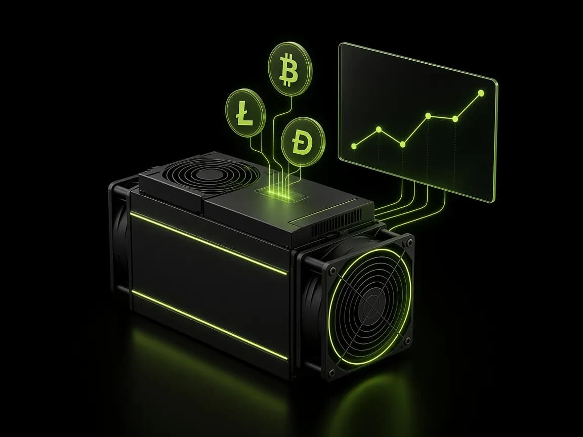 BTC, LTC, DOGE 채굴 결과가 상승 그래프로 이어지는 채굴기
